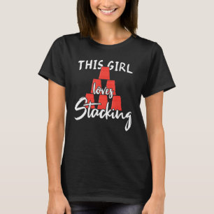 Camiseta Esta Garota Ama Empilhar Copos Empilhador Speed St