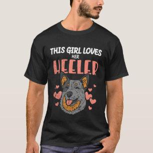 Camiseta Esta Garota Ama Seu Heeler Australian Cattle Dog L