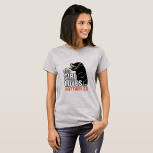 Camiseta Esta Garota Ama Seu Rottweiler