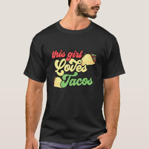 Camiseta Esta Garota Ama Tacos Arte de Terça-Feira de Taco