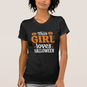Camiseta Esta Garota Ama Tipografia de Halloween SVG Design