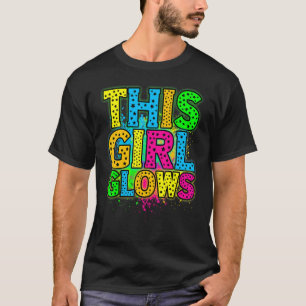 Camiseta Esta garota brilha a festa dos anos 80, vintage re