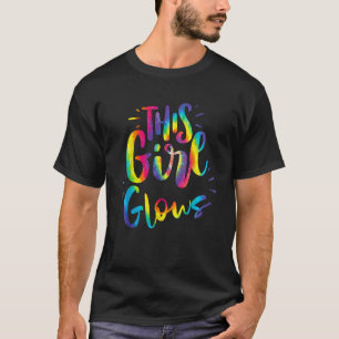 Camiseta Esta garota brilha coloração colorido colorido, ci