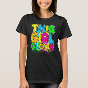 Camiseta Esta garota brilha festa anos 80 vintage retrô col