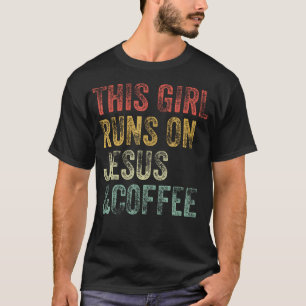 Camiseta Esta Garota Corre Com Jesus E Café Cristão