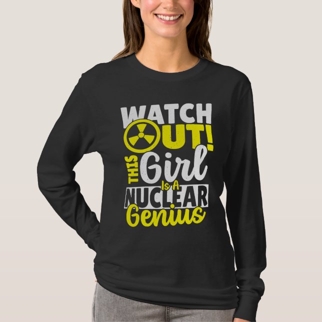 Camiseta Esta Garota é um Gênio Nuclear (Frente)