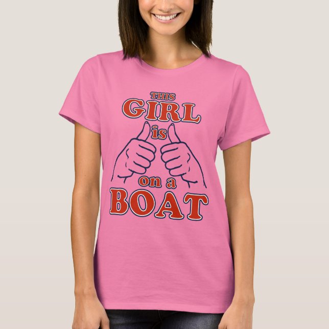 Camiseta Esta garota está em um barco (Frente)