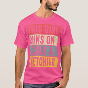 Camiseta Esta Garota Funciona Com Jesus E Desenhando A Cami