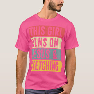 Camiseta Esta Garota Funciona Com Jesus E Desenho De Animaç