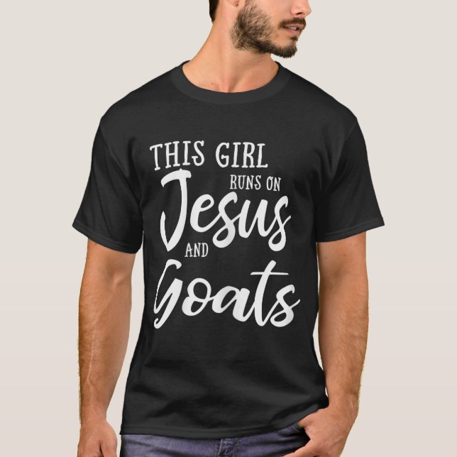 Camiseta Esta Garota Funciona Com Jesus E Goats, Presente C (Frente)