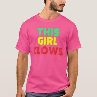 Camiseta Esta Garota Ganha anos 80 Retro Neon Party T-Shirt