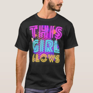 Camiseta Esta Garota Glows Retro anos 80 Neon Party