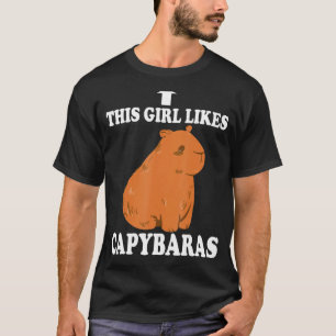 Camiseta Esta Garota Gosta De Capybaras Capybaras Capybara