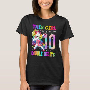Camiseta Esta Garota Tem 10 Dígitos Duplos Aniversário De 1