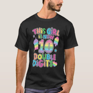 Camiseta Esta Garota Tem 10 Dígitos Duplos Pop No 10º Nasci