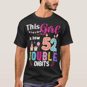 Camiseta Esta Garota Tem 52 1972 Anos Dois Dígitos Nascidos