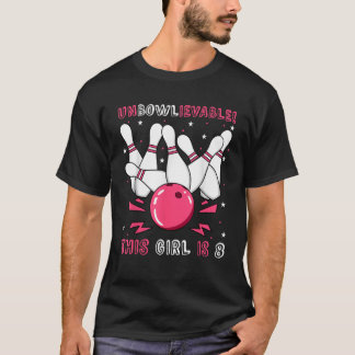 Camiseta Esta Garota Tem 8 Boliches De Aniversário