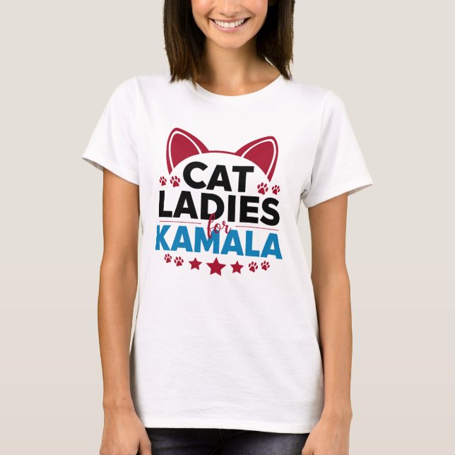 Camiseta Esta Gata Infantil para Kamala (Frente)