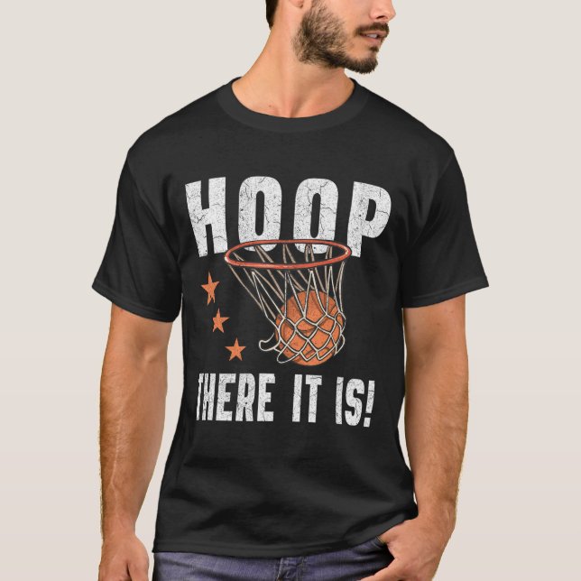Camiseta Está Lá! Ventilador de basquete B-Ball (Frente)