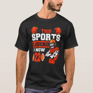 Camiseta Esta Lenda do Esporte Agora Tem 22 Anos Jogo de Ru