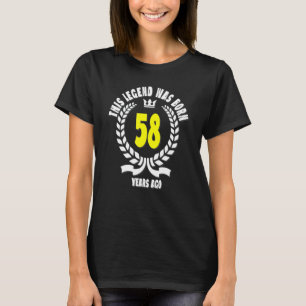 Camiseta Esta Lenda Era Nascer 58 Anos Atrás 58 Anos Aniver