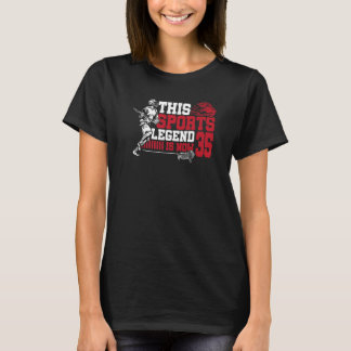 Camiseta Esta Lenda Esportiva É Agora 35 Jogo Lacrosse 35 B