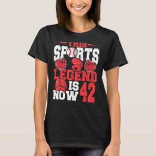 Camiseta Esta Lenda Esportiva É Agora 42 Jogo De Beisebol 4