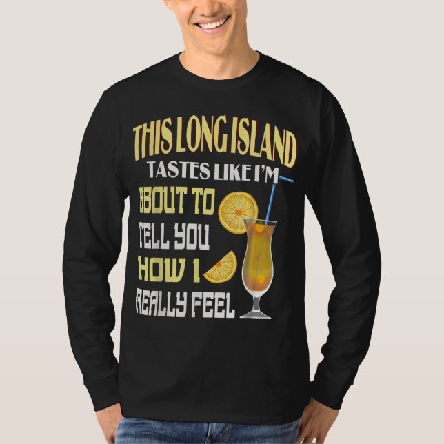 Camiseta Esta Longa Ilha De Chá Frita Bebe Álcool Coc (Frente)