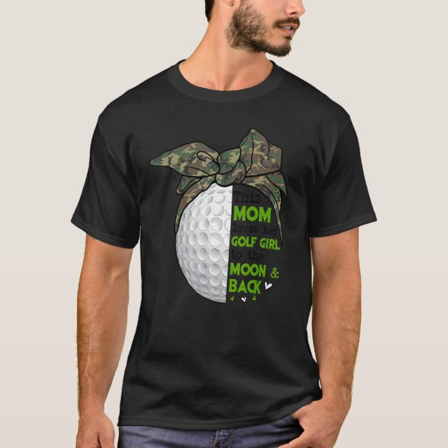 Camiseta Esta Mãe Adora O Dia de as mães De Golfe Da Garota (Frente)