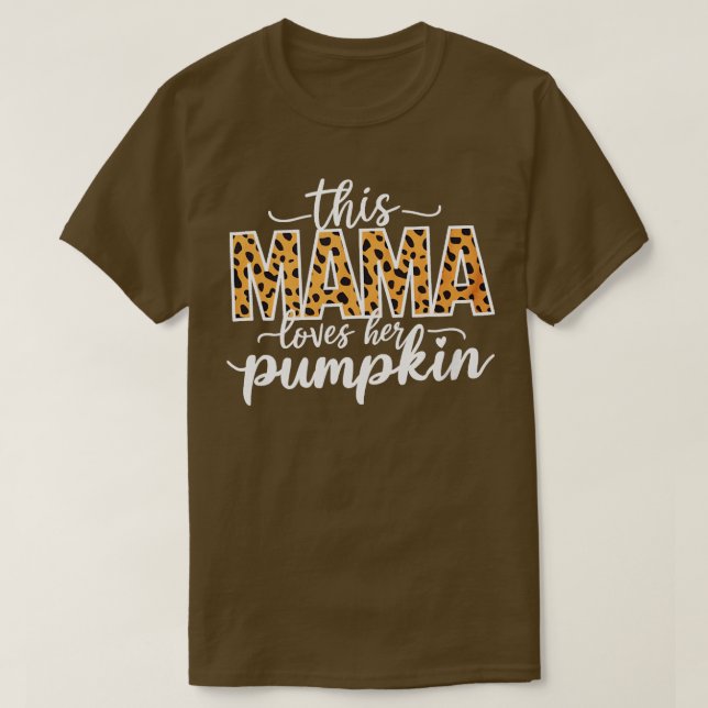 Camiseta esta mãe ama a abóbora (Frente do Design)