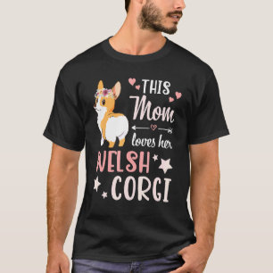 Camiseta Esta Mãe Ama Seu Cachorro Welsh Corgi Feliz Dia da