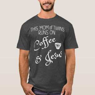 Camiseta Esta Mãe dos Gêmeos Executa no Café Jesus T Mamãe 