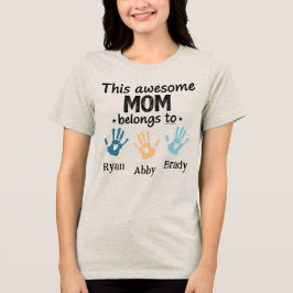 Camiseta Esta Mãe Pertence A Um Presente De Tee Mamãe Perso