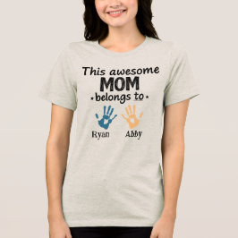 Camiseta Esta Mãe Pertence A Um Presente De Tee Mamãe Perso