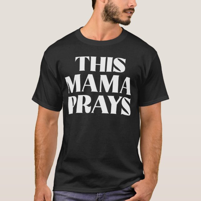 Camiseta Esta Mãe Reza A Fé das Mamães Cristãs (Frente)