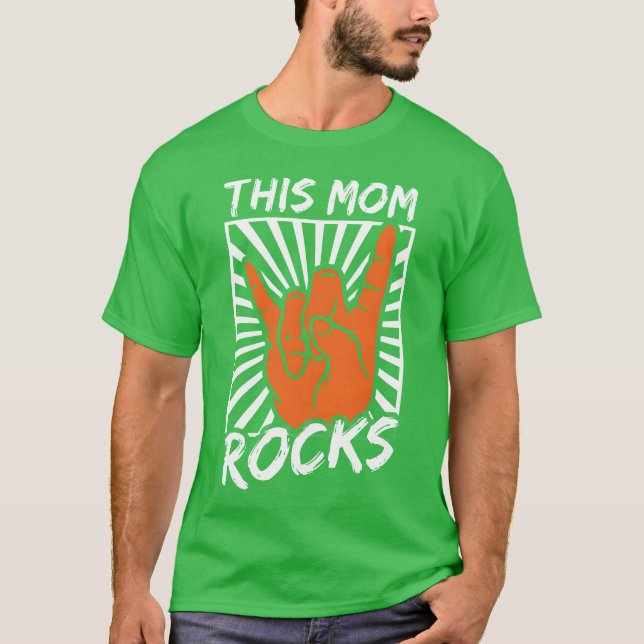 Camiseta Esta Mãe Rocha A Melhor Mãe Rock E Roll Vinta (Frente)