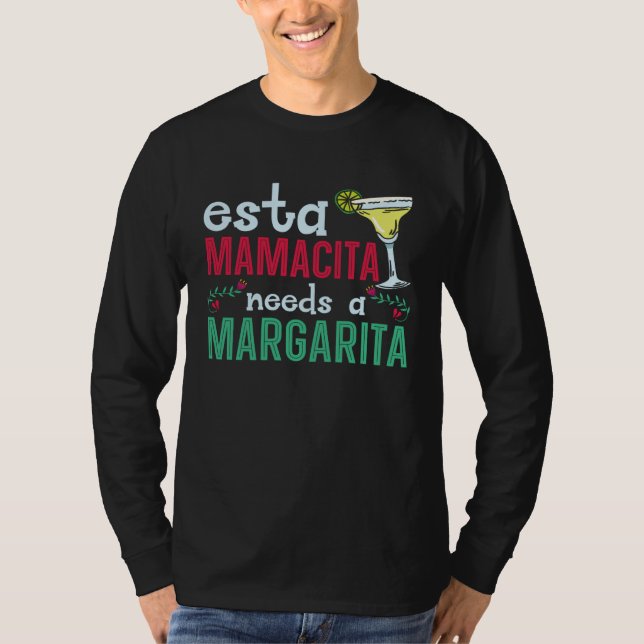 Camiseta Esta Mamacita Needs A Margarita Drinker Cinco de M (Frente)