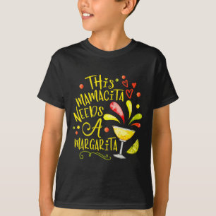 Camiseta Esta Mamacita Precisa De Um Bebendo Margarita Engr