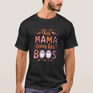 Camiseta Esta Mamãe Ama Seu Boos Halloween Boo Ghost Swea