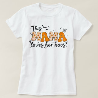 Camiseta Esta Mamãe Ama Seus Boos | Halloween Mãe T-Shirt