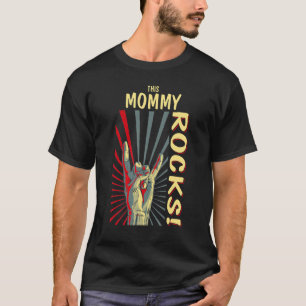 Camiseta Esta Mamãe Rocks Vintage Retro Concert 70s 80s Div