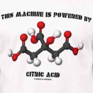 Camiseta Esta máquina é psta pela química do ácido cít