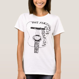 Camiseta Esta máquina mata fascistas Woody Guthrie anti Fa