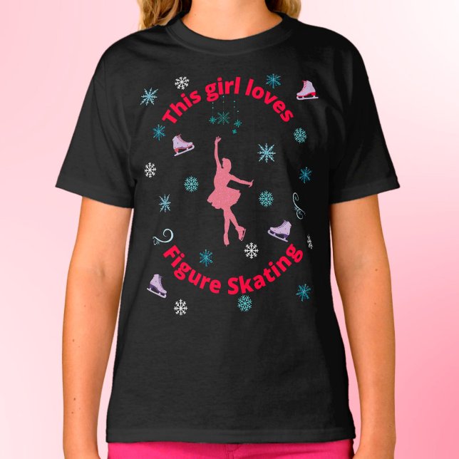 Camiseta Esta Menina Adora A Figura De Skating T-Shirt (Criador carregado)