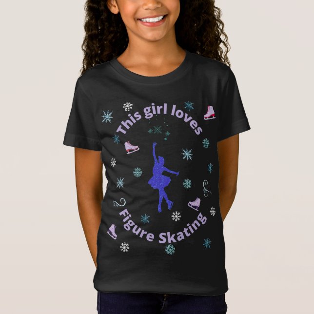 Camiseta Esta Menina Adora A Patinação Física (Frente)