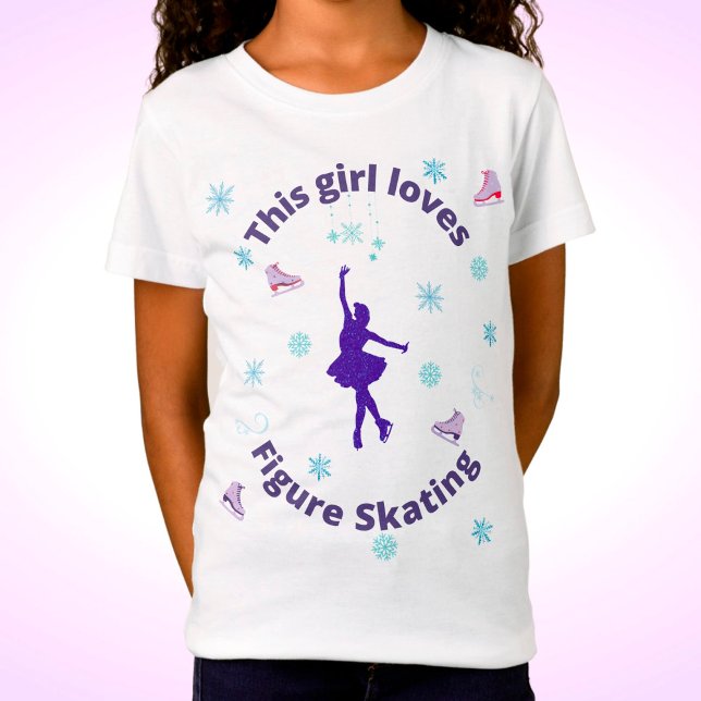 Camiseta Esta Menina Adora A Patinação Física (Criador carregado)