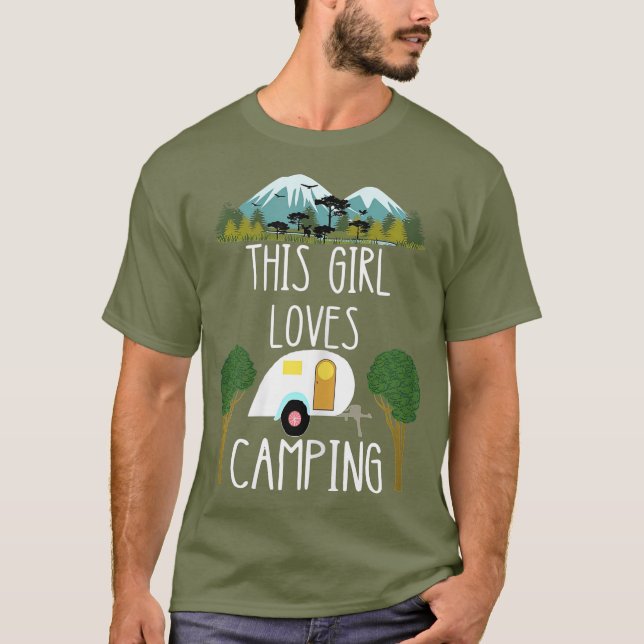 Camiseta Esta Menina Adora Acampar Teardrop RV (Frente)