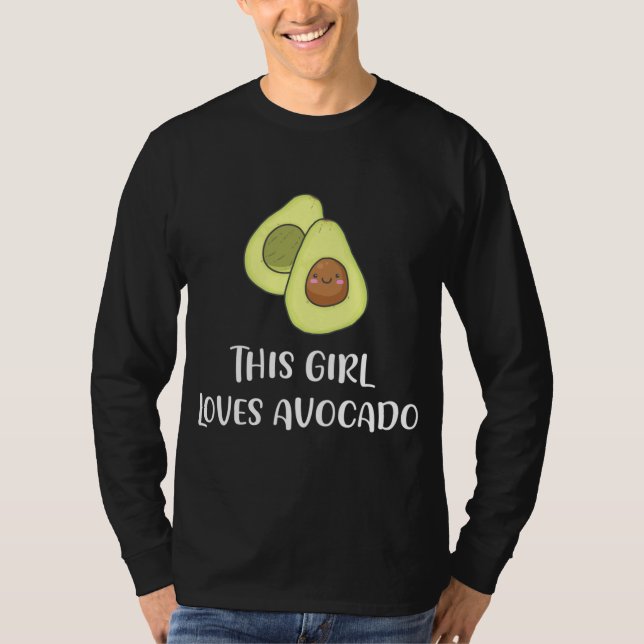Camiseta Esta Menina Adora Avocado Fruta Engraçada Lover Ve (Frente)