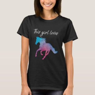 Camiseta Esta Menina Adora Cavalos Cavalos Cavalos Equestre
