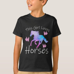 Camiseta Esta Menina Adora Cavalos Cavalos Equestres